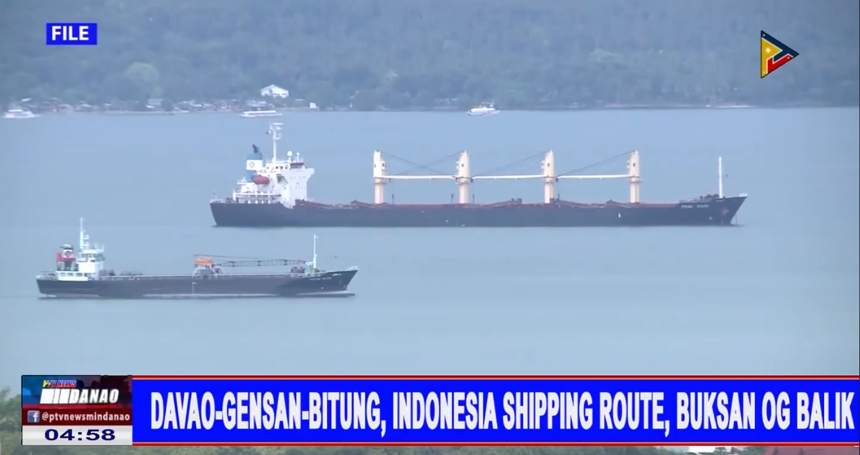 Davao-Gensan-Bitung, Indonesia shipping route buksan og balik | PTV News