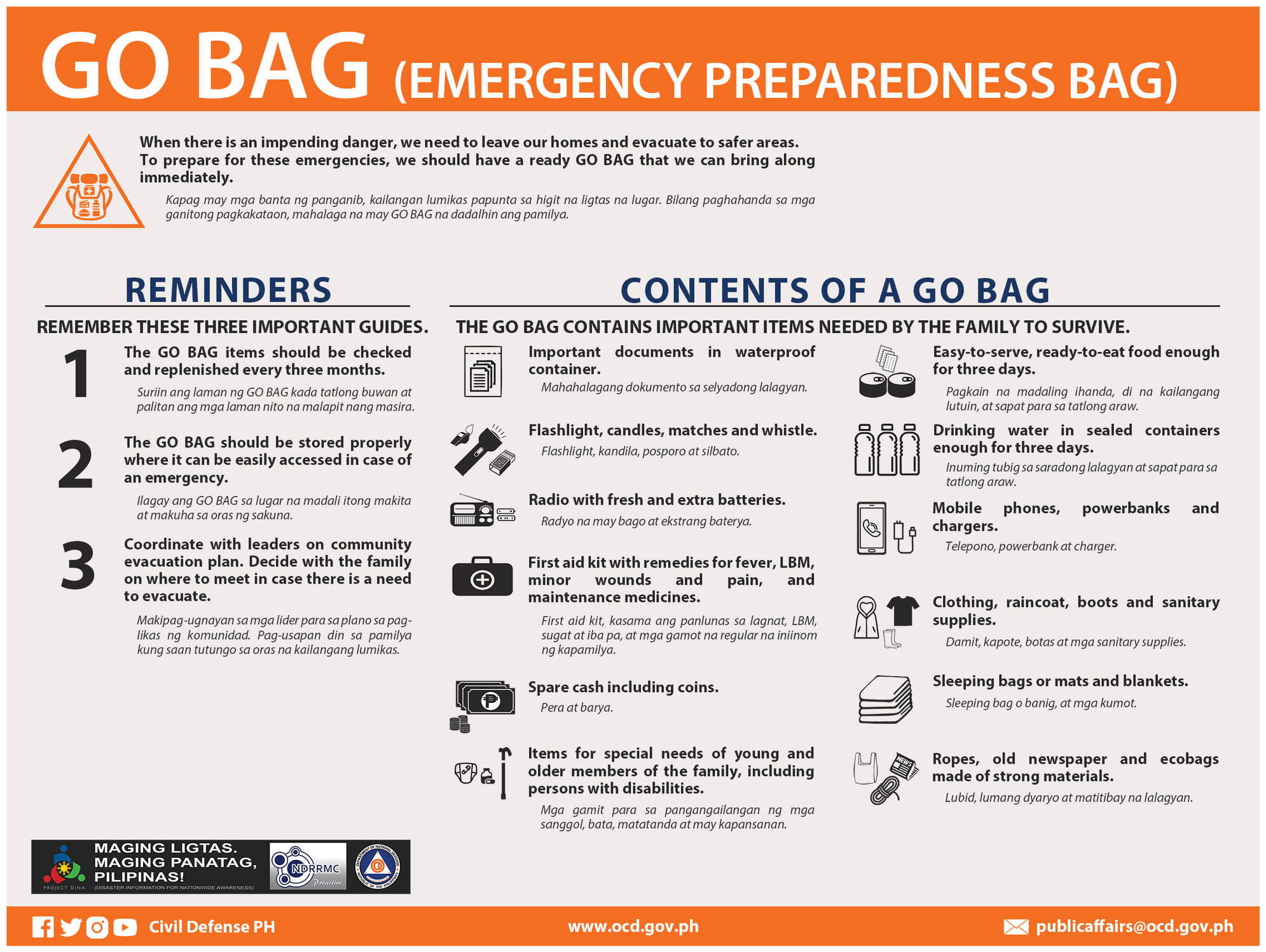 Is your emergency go bag - Ateneo de Manila University